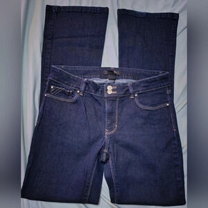 White House Black Market Skinny Flare Jeans, Double Button Close, Size 4S, EUC!